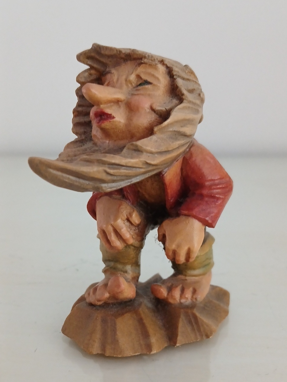 ANRI Italy THE WEATHERMAN Hand Carved Wood Figurine Little Folks of the Salvans